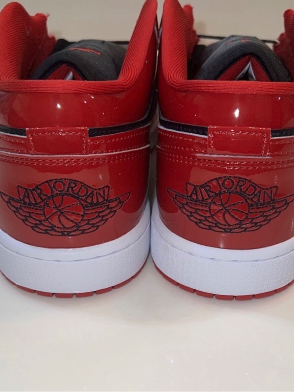Air Jordan 1 Low “Bred” Patent Leather - Red/Black/White Size 10 NWOT - Picture 2 of 7